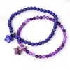 Amazon Pulsera de cuentas redondas de cristal natural de 4 mm con forma de estrella pulsera de cuerda elástica de piedra en bruto accesorios para pulseras de niña venta al por mayor