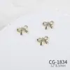 Popular Estilo de Lujo Accesible Mariposa Manicura Joyería de Circonita Perla Estéreo Exquisita Incrustada Pajarita Accesorios para Uñas