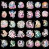 Compra Directa Transfronteriza de 30 Pegatinas para Mascotas Serie Unicornio de Fantasía de Dibujos Animados, Pegatinas Decorativas Transparentes Láser 3D para Skateboard DIY