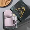 Caneca de Grande Capacidade para Uso Doméstico, Copo para Casal, Caneca de Cerâmica para Café, Caneca de Pedra com Cor sob Esmalte, Xícara de Chá