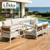 Sofá de Ratán para Exteriores, Muebles para Patio al Aire Libre, Desmontable y Compacto, Sillón Sofá para Balcón, Fábrica de Muebles para Terraza al Aire Libre