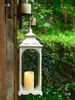 Adornos Portavelas, Lámpara a Prueba de Viento, Jaula para Velas de Mantequilla, Cubierta de Linterna Estilo Europeo, Arte en Hierro y Vidrio Decoración de Boda