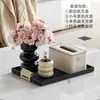 Decoración de Caja de Pañuelos de Alta Gama para Mesa de Café de Sala de Estar, Portapañuelos con un Toque de Lujo, Caja de Pañuelos Estilo Lujo Ligero Color Crema
