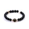 Pulseira Transfronteiriça Nova de Areia Azul 10mm Doze Constelações para Homens e Mulheres Nova Pedra Preta Brilhante Lua Estrela Contas Mão