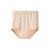 Algodón Tejido de Primavera Cintura Alta Triángulo Antibacterial en la Entrepierna Ropa Interior para Mujer Pierna con Hilo No Se Enrolla Pantalones Cortos para Madre de Mediana Edad y Anciana