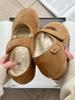 Sapatos Mary Jane com Salto Grosso e Aumento Interno Forrados com Lã Femininos Outono e Inverno 2024 Velcro Casuais Sapatos Peludos