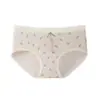 Pantaletas de algodón para bebé Clase A para mujer, algodón puro, entrepierna extendida, antibacterianas, bragas triangulares de cintura media, sin costuras, ajustadas a la cadera, suaves
