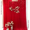Decoração de Casamento Estilo Livro Vermelho Pequeno Conjunto de Área para Fotos com Roupão de Banho Flor Magnólia Artificial de Alta Qualidade Parede de Fundo para Layout do Quarto de Casamento