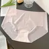 Calça Legging de Seda Gelada Sem Costura com Sensação de Pele Nuas para Mulheres, Fina, Cintura Média, Triângulo, Respirável, Levanta Bumbum, Secagem Rápida, Roupa Íntima de Verão 1028