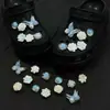 Perla de Resina Iridiscente Agujero Flor de Zapato 3D Accesorios Flor Estrella de Mar Concha DIY Hebilla de Zapato Desmontable Venta al por Mayor