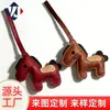 Novo Pingente Chaveiro de Pônei em Couro, Charmoso e Criativo Cavalo do Zodíaco para Bolsa, Ornamento do Ano do Cavalo com Corda Trançada à Mão