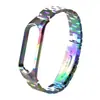 Adecuado para correa de Xiaomi Mi Band 56, Pulsera de Acero Inoxidable Sólido de Tres Eslabones con Estructura de Hebilla a Presión y Caja Metálica, Directo del Fabricante