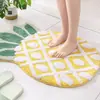 Alfombra de Piso de Imitación Cachemir con Dibujos de Frutas para Dormitorio, Alfombra de Mesita de Noche, Alfombra de Piso Absorbente de Agua y Antideslizante para Baño, Alfombra de Piso Resistente al Desgaste y Fácil de Cuidar