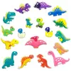 Zapatos de la serie dinosaurio luminoso hebilla de zapato de flor dibujos animados PVC pegamento flexible accesorios para zapatos de epoxi accesorios de hebilla decorativa para zapatos con agujero