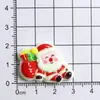 Serie navideña de dibujos animados, accesorios navideños de resina, materiales para manualidades DIY, tazas de pegamento de crema, imanes para refrigerador, pegatinas decorativas