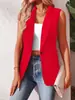 En stock 2026 nuevo chaleco sin mangas de moda transfronterizo europeo y americano para mujer, chaqueta de un botón ajustada para commuting, color liso