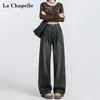Jeans de Pierna Ancha para Mujer Otoño e Invierno 2024 Tendencia Versátiles Nuevos de Cintura Alta Holgados Rectos Forma de Pera Pantalones Primavera y Otoño