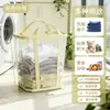 Cesta de Ropa Sucia para Uso Doméstico, Gran Capacidad, Contenedor Plegable para Guardar Ropa, Cubo para Juguetes, Cesta de Lavandería para Baño Montada en la Pared