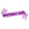 Set de Diadema de Etiqueta con Correa para el Hombro para Niña de Cumpleaños Modelo Nuevo Transfronterizo Accesorios para Fiesta