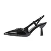 Sapatos de Salto Alto Europeus e Americanos para Comércio Exterior Transfronteiriço, Moda Novo Estilo, Bico Fino, Tiras Cruzadas, Versáteis e Elegantes, Bico Fechado