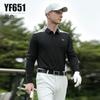 PGM Roupa de Golfe Masculina Camiseta de Manga Longa Outono Inverno Top Esportivo Roupas Masculinas Camisa Polo Combinando Cores Versátil