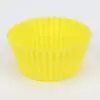 Molde de Silicona para Magdalenas Transfronterizo, Resistente a Altas Temperaturas, Redondo, para Postres, Pasteles, Tartas, Horneado, Taza de Silicona para Magdalenas
