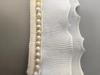 En stock venta directa falda de encaje plisado de gasa elástica con múltiples capas de perlas, puño de cortina para ropa