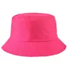Sombrero de pescador bordado con logo personalizado para mujer, color liso, sombrero tipo cubeta para niños, impresión DIY, sombrero publicitario, protector solar para hombre, verano