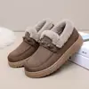 Venta Caliente de Invierno Zapatos de Algodón Antideslizantes con Felpa Adicional Suela Suave Ligeros Cómodos Zapatos para Mamá Slip-On Suela Gruesa Botas de Nieve Cálidas Mujer