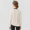 Mangas Longas Franzidas Feminino 2026 Outono/Inverno Novo Yoga Fitness Corrida Design Solto com Amarração Roupa Casual de Yoga Feminino