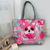 Processamento de bolsa de lona nova personalizada atacado bolsa tote de grande capacidade impressão por sublimação bolsa feminina bolsa de ombro feminina estilo coreano