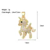 [Oro Real de Cobre] Unicornio Pegaso Hada Noble Comercio Exterior Transfronterizo DIY Joyería Hecha a Mano Colgante con Microincrustaciones de Circonio de Cobre