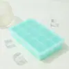 Bandeja de Gelo de Silicone Atacado 15 Cubos Molde para Fazer Gelo Cerveja Chá de Leite Uísque Vinho Tinto Molde de Cubo de Gelo Caixa de Gelo de Silicone