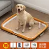 Inodoro extra grande para perros pequeños, medianos y grandes, diseño de panel plano con valla alta para evitar salpicaduras, viene con un soporte, venta al por mayor desde el fabricante