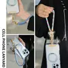 Explosiones de comercio electrónico cordón para teléfono móvil 8MM fuerte para colgar en el cuello bandolera ajustable al aire libre anti-pérdida muñeca cuerda tejida oro