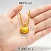 El mismo estilo que en las joyerías, colgante de corazón hueco tejido, collar con colgante de corazón chapado en oro vietnamita transfronterizo, color duradero, joyería de Yiwu