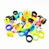 Guantes para Manillar de Vehículo Eléctrico, Motocicleta Coloridos Impermeables Antideslizantes 30mm Puños de Manillar, Accesorios de Anillo Antideslizante de Silicona