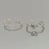 Diseño Minimalista de Anillo para Mujer, Anillo Trenzado Retorcido Dulce de Nicho, Anillo de Corazón de Amor, Anillo Sencillo