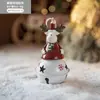 Nueva Campana de Hierro Navideña Colgante de Resina Pintada Nórdica Adorno de Muñeco de Nieve Decoración Creativa para Árbol de Navidad