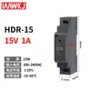 Fuente de alimentación conmutada Mingwei H-15-24V montada en riel, 30W, tamaño compacto, 5V CC, -60-12