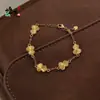 Loja de Ouro Mesmo Estilo Alta Retenção de Cor Ouro Areia Antigo Pulseira de Abóbora a Laser Popular ao Vivo Pulseira de Abóbora Cinco Bênçãos Atacado