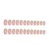 Uñas Postizas Removibles Cuadradas Francesas con Armadura para Uso Corto Europeo y Americano Transfronterizo, Parche de Arte de Uñas Simple y Fresco