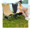 Sillón reclinable primitivo Silla plegable para exteriores Silla de camping Silla de luna portátil Oficina Hora del almuerzo Silla de playa Pesca