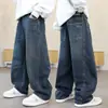 Calça Longa Infantil para Meninos 2026 Nova Primavera e Outono Jeans Casual Solto de Barra Reta para Meninos no Outono Estilo Tendência