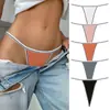 Amazon transfronterizo sexy sin costuras de cintura media de algodón para mujer, tanga fina para mujer