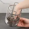 Nuevo Soporte para Palillos de Acero Inoxidable, Engrosado y Giratorio, Estante Multifuncional de Cocina para Almacenamiento y Drenaje de Palillos, Venta al por Mayor