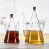 Olla de Aceite de Vidrio de Borosilicato Alto Olla de Salsa de Soja para Cocina Olla de Vinagre Aceite de Sésamo Aceite de Sésamo Botella de Aceite de Oliva Control de Aceite Botella de Condimento de Doble Propósito
