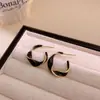 Pendientes de Tornillo Retorcidos Esmaltados con Goteo de Aceite Estilo Coreano Chapados en Oro Cobre para Mujer, Nuevos Pendientes de Botón de Moda Trendy de Lujo Ligero de Nicho con Temperamento