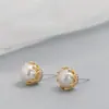 Nafuge Joias de Prata Atacado Luxo Leve Elegante Brincos de Prata 925 Sterling Inlaid com Pérolas Naturais de Água Doce Joias de Prata da Moda