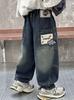9642 Jeans para Niños Estilo Primavera y Otoño 2026 Modelo Nuevo para Niños Mayores, Pantalones Casuales de Otoño para Niños, Ropa de Otoño de Moda